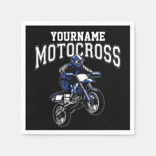 Personalised Motocross Dirt Bike Rider Racing Napkin