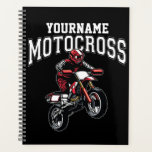 Personalised Motocross Dirt Bike Rider Racing  Planner<br><div class="desc">Custom NAME Dirt Bike Rider Motocross Racing Moto Racer Motorcycle Gifts - Choose Colour and Customise with your Name or Custom Text!</div>