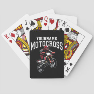 Personalised Motocross Dirt Bike Rider Racing Playing Cards