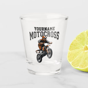 Personalised Motocross Dirt Bike Rider Racing Shot Glass