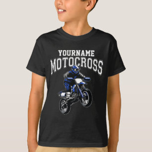 Personalised Motocross Dirt Bike Rider Racing  T-Shirt