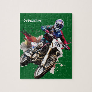 Personalised motocross jigsaw puzzle
