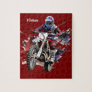 Personalised motocross jigsaw puzzle