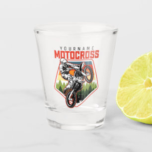 Personalised Motocross Racing Dirt Bike Trail Ride Shot Glass