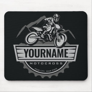 Personalised Motocross Rider Dirt Bike Hill Racing Mouse Pad