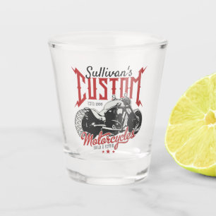 Personalised Motorcycle Big Bad Bike Biker Garage Shot Glass