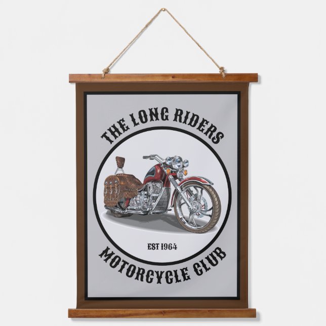 Personalised Motorcycle Biker Club Or Saying Hanging Tapestry (Front)