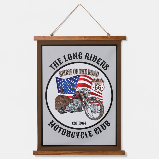 Personalised Motorcycle Biker Club Or Saying Hanging Tapestry (Front)