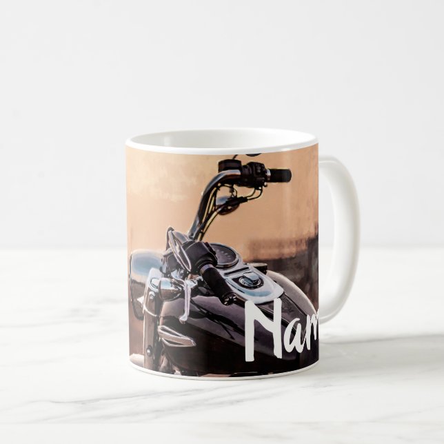 Personalised Motorcycle Biker Design Coffee Mug (Front Right)