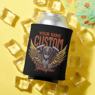 Personalised Motorcycle Eagle Wings Biker Garage Can Cooler