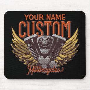  Personalised Motorcycle Eagle Wings Biker Garage  Mouse Pad