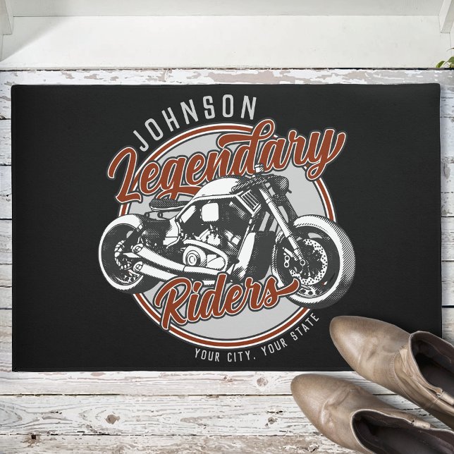 Personalised Motorcycle Legendary Rider Biker NAME Doormat (Creator Uploaded)