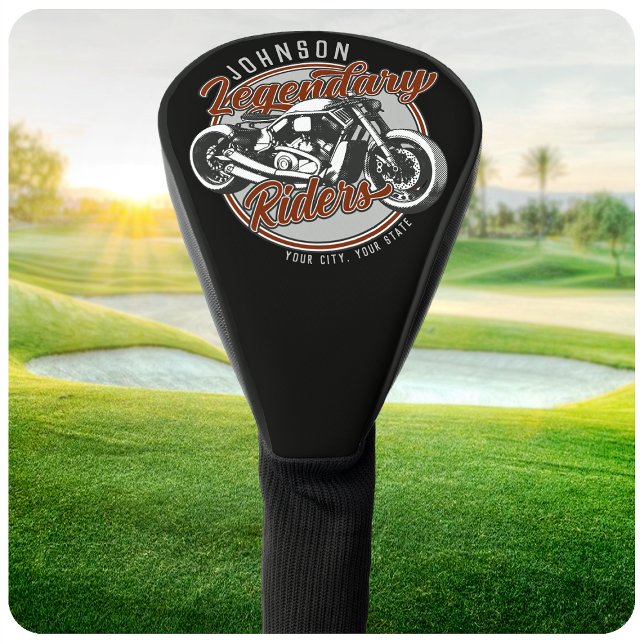 Personalised Motorcycle Legendary Rider Biker NAME Golf Head Cover (Creator Uploaded)