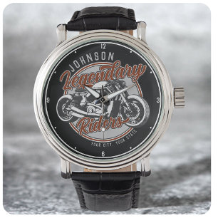 Personalised Motorcycle Legendary Rider Biker NAME Watch