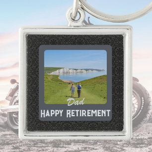 Personalised Motorcycle Retirement Gifts for Dad Key Ring