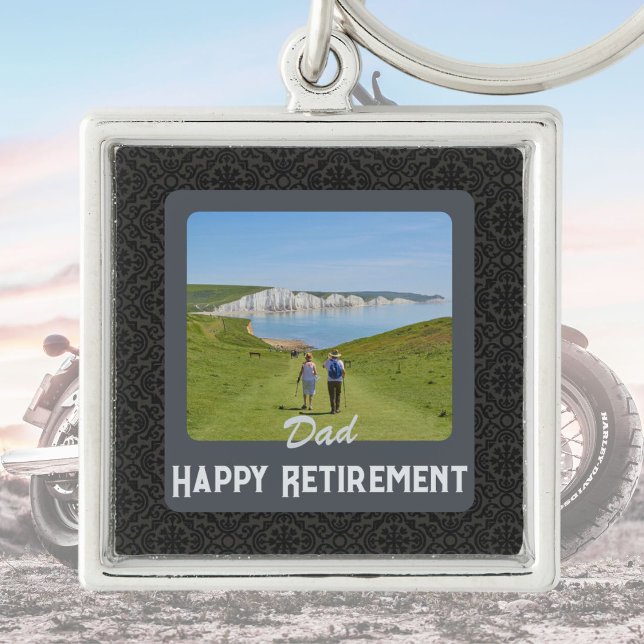 Personalised Motorcycle Retirement Gifts for Dad Key Ring (Creator Uploaded)