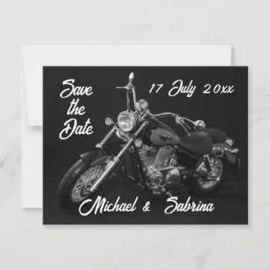 Personalised Motorcycle Save the Date Announcement