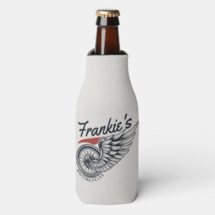 Personalised Motorcycles Flying Tire Biker Shop Bottle Cooler