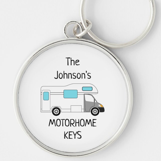 Personalised Motorhome Keys name Key Ring (Front)