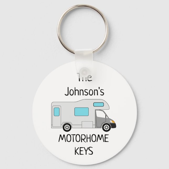 Personalised Motorhome Keys name Keychain (Front)