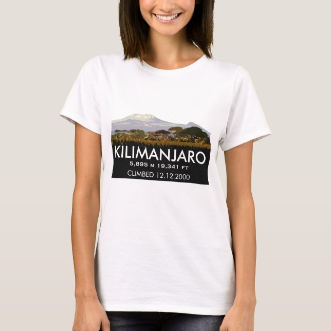 Personalised Mount Kilimanjaro Climb Commemorative T-Shirt (Front)