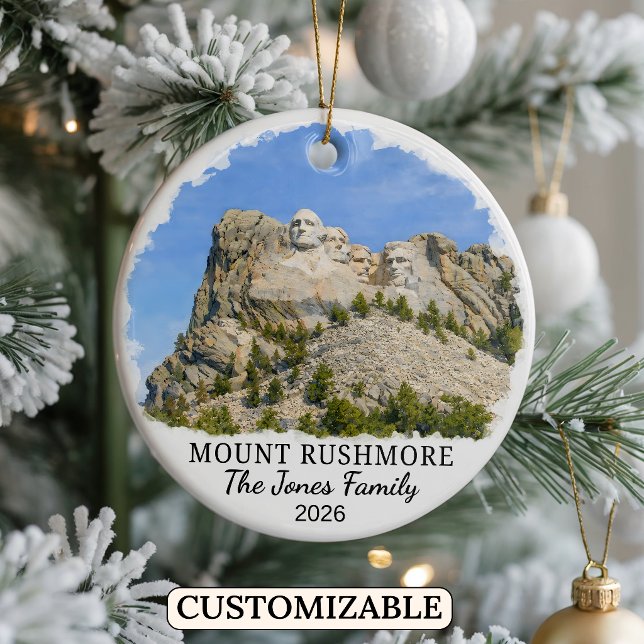 Personalised Mount Rushmore Ornament, South Dakota Ceramic Ornament (Creator Uploaded)