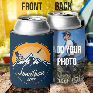 Personalised Mountain Biking Cyclist Road Bike Can Cooler