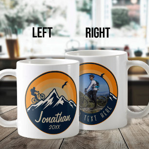 Personalised Mountain Biking Cyclist Road Bike Coffee Mug