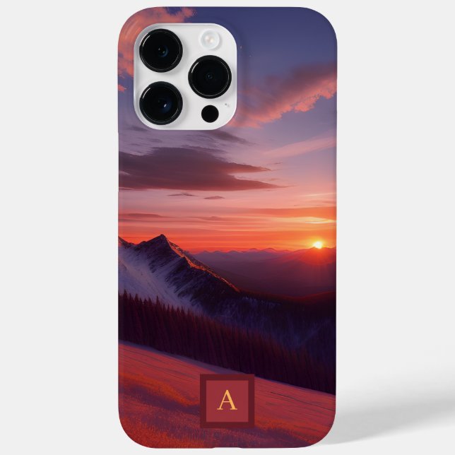 Personalised Mountain Sunset Cell Phone Case (Back)