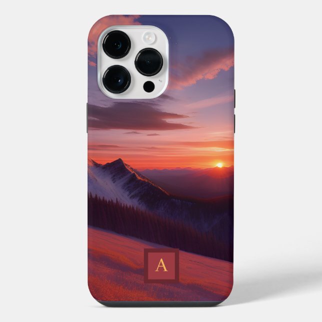 Personalised Mountain Sunset Cell Phone Case (Back)