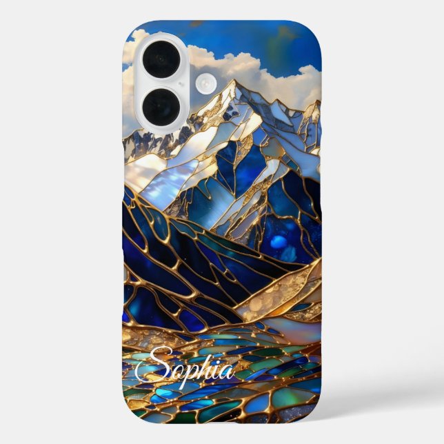 Personalised Mountain Sunset Phone Case (Back)