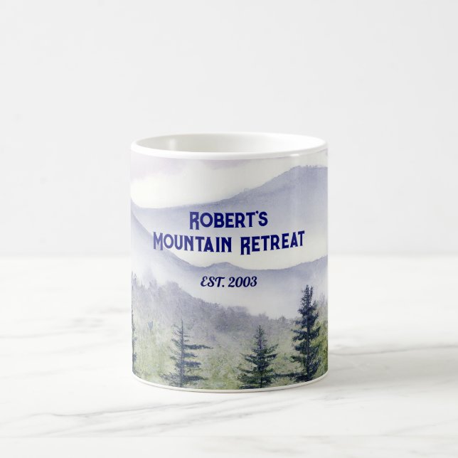 Personalised Mountain Themed Coffee Mug (Center)