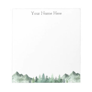 Personalised Mountain Trees Custom Notepad