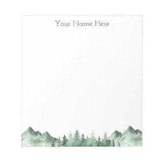 Personalised Mountain Trees Custom Notepad