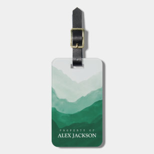 Personalised Mountains Outdoors Travel Luggage Tag