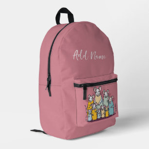 Personalised Mouse Family Backpack