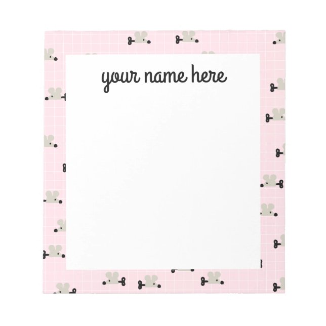 Personalised Mouse Notepad (Front)