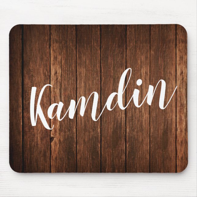 Personalised Mouse Pad Barn Wood Country Rustic (Front)