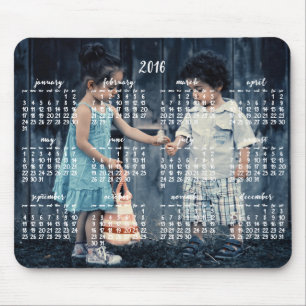 Personalised Mouse Pad Calendar 2016