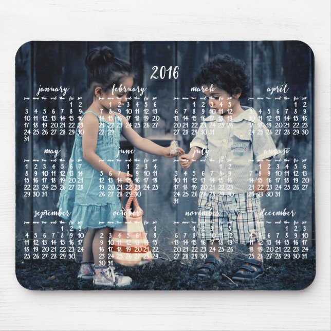 Personalised Mouse Pad Calendar 2016 (Front)