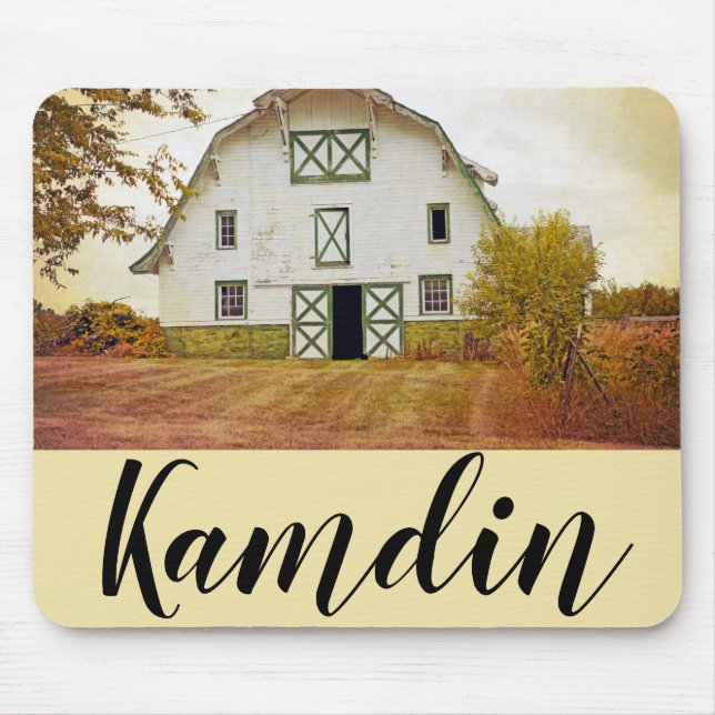 Personalised Mouse Pad Sunset Barn Country Rustic (Front)