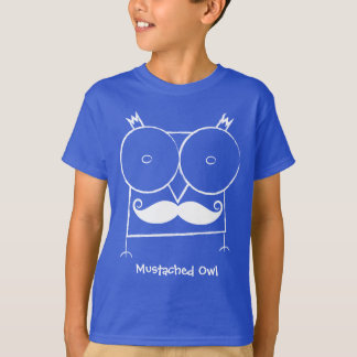 Personalised Moustached Owl ComfortSoft® T-Shirt