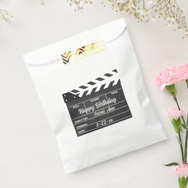 Personalised Movie Clapboard   Favour Bag (Sealed)
