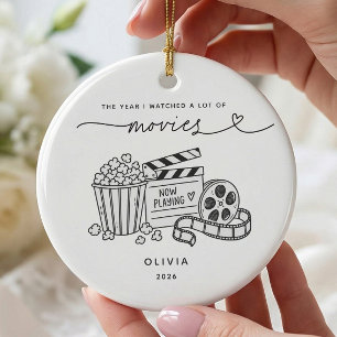 Personalised Movie Lover Christmas Ornament