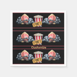 Personalised Movie Night Popcorn Napkins