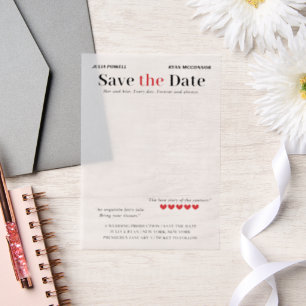 Personalised Movie Poster Save the Date Overlay Vellum Invitations