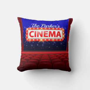 Personalised Movie Theatre Cinema Family Room Cushion