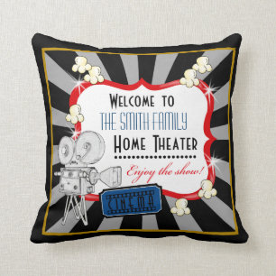 Personalised movie theatre cinema pillow