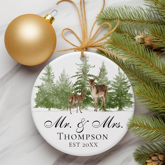 Personalised Mr And Mrs Husband and Wife Custom Ornament (Creator Uploaded)
