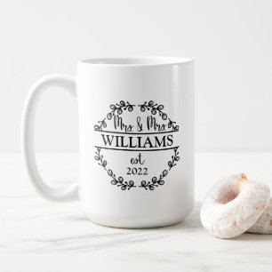 Personalised Mr and Mrs Newlywed  Coffee Mug